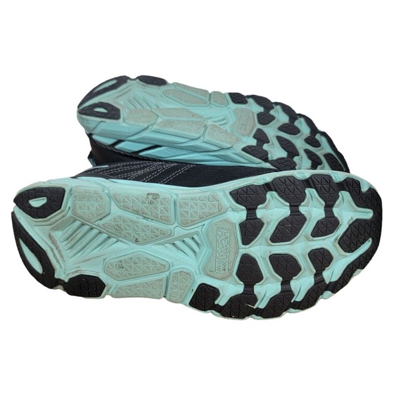 Hoka One One Clifton 6 Black Aqua Women’s Size 10.5 1102873-BASY Running Shoes - Picture 6 of 8